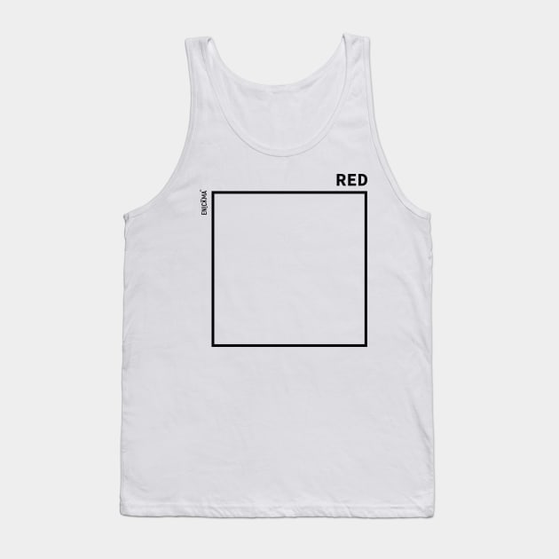 black and red square Tank Top by Enickma